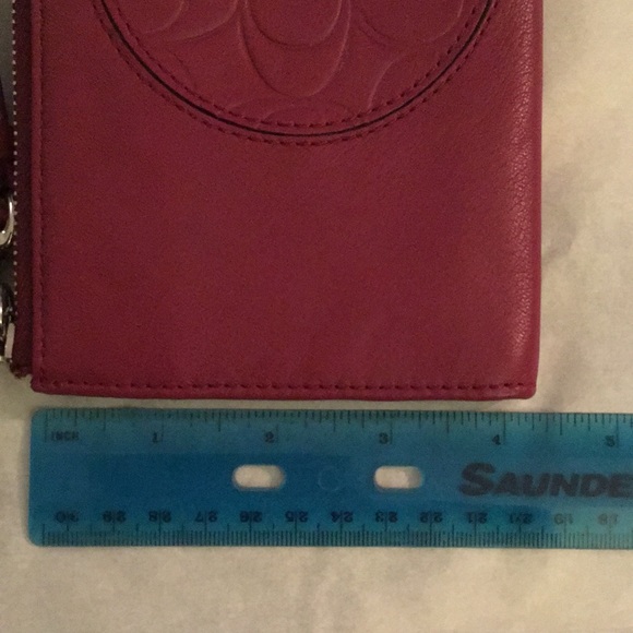 NWT Coach red leather wallet with wrist strap - Picture 8 of 8